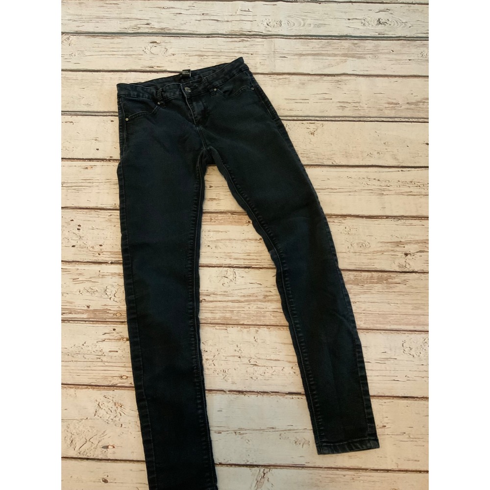 Forever 21 Womens Skinny Jeans Dark Wash Black Denim Pants Size 25